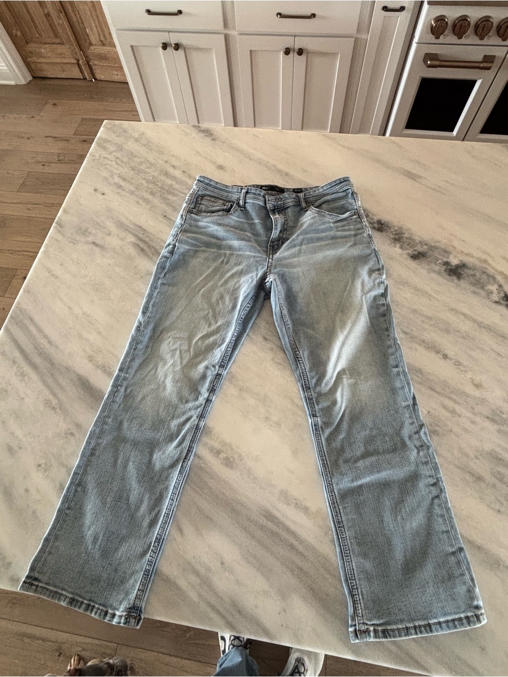BKE Tyler Men's Light Blue Washed Denim Jeans 36x30